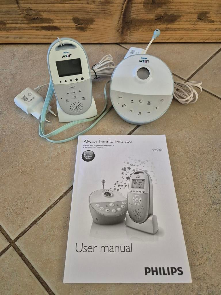 Philips AVENT babyfoon SCD580, Ophalen, Zo goed als nieuw, 100 tot 250 meter, Digitaal