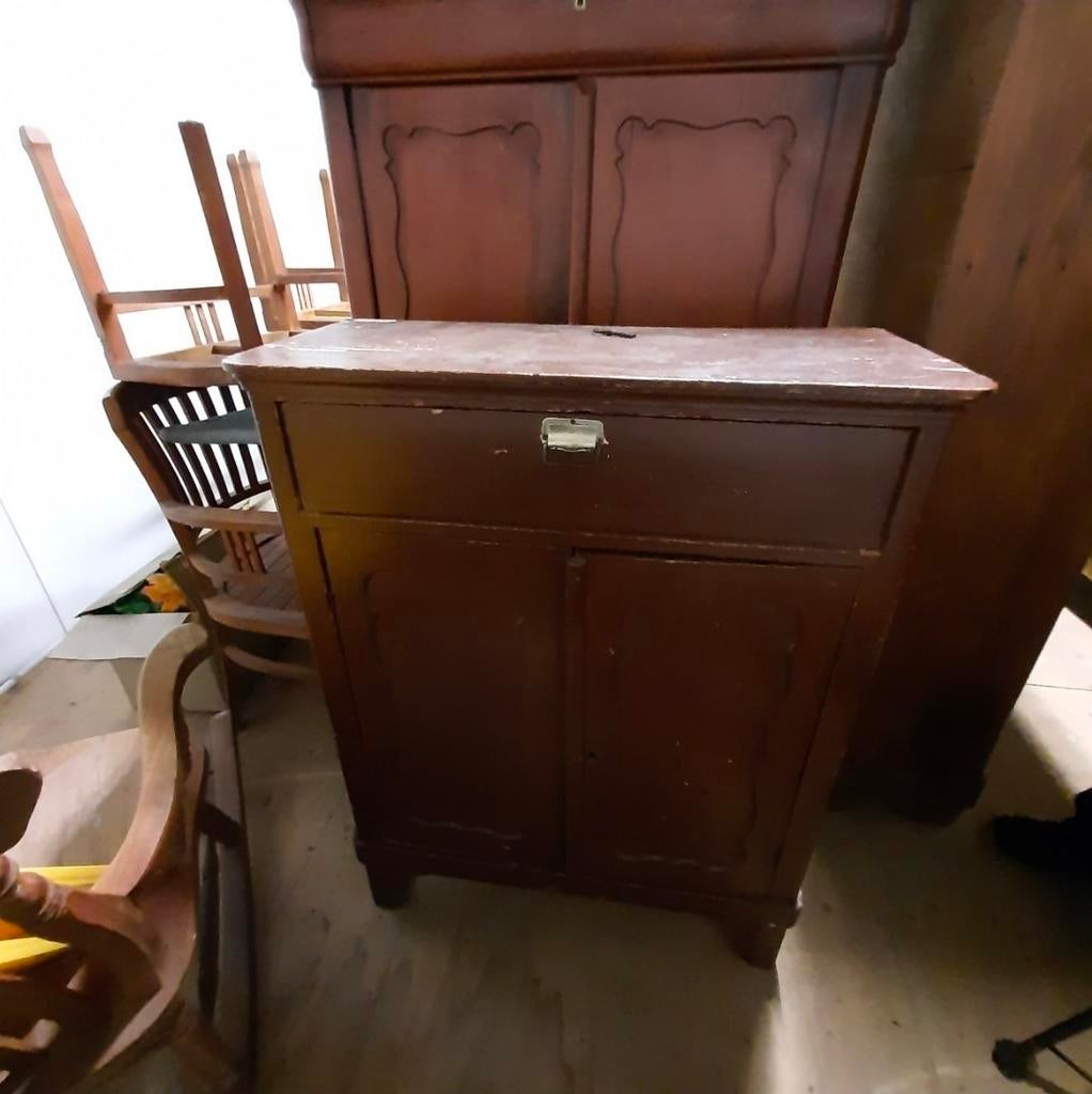 Originele meidenkast, Antiek en Kunst, Antiek | Meubels | Kasten, Ophalen