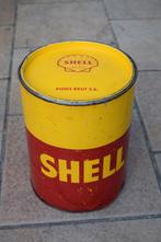Shell vetpot 5 KG 1930 olie blik, Ophalen of Verzenden, Gebruikt, Reclamebord