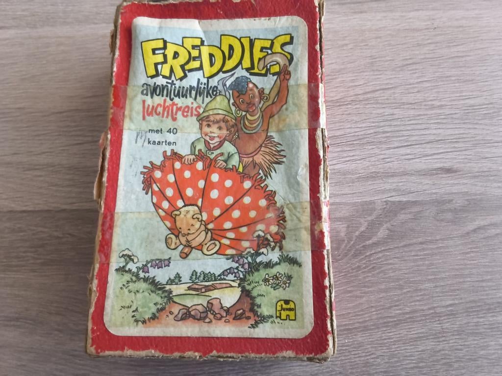 Freddies Avontuurlijke Luchtreis - Vintage Kaartspel Jumbo, Hobby en Vrije tijd, Gezelschapsspellen | Overige, Een of twee spelers
