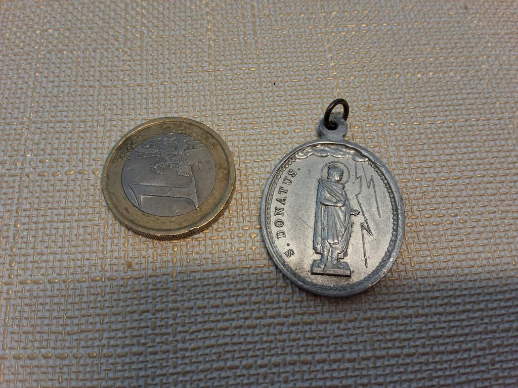 Zeldzame Antieke Katholieke Medaille Sint-Donatus & Maria, Ophalen of Verzenden