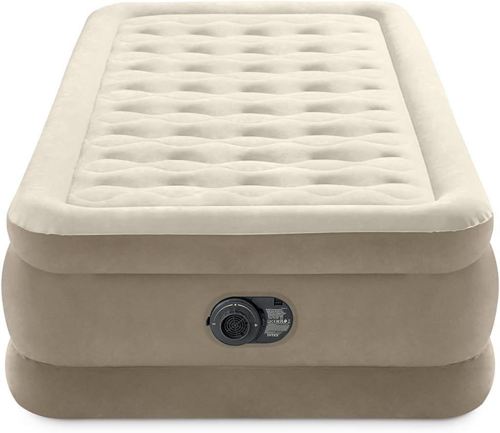 Intex Ultra Plush luchtbed 1pers.– incl. pomp – goede staat, Ophalen of Verzenden, Ingebouwde pomp, Zo goed als nieuw, 1-persoons