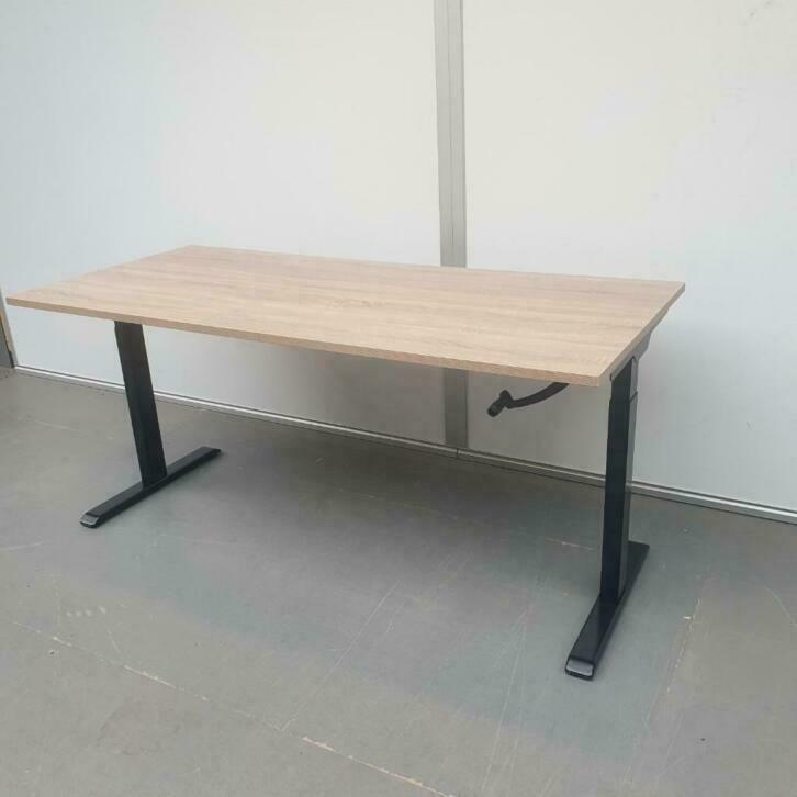 Slinger verstelbaar zit-sta bureau 200x80 cm – zwart frame, Huis en Inrichting, Bureaus, Ophalen, Nieuw