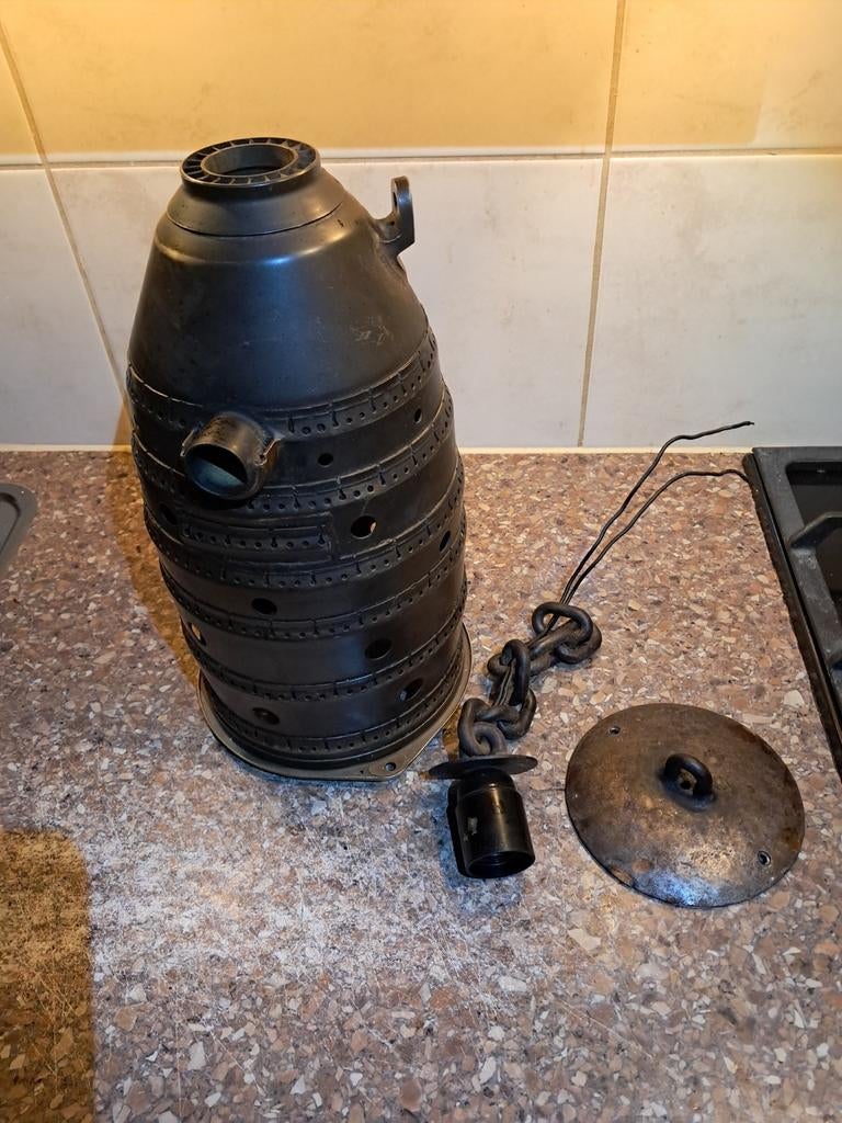 Antieke industriële hanglamp - Uniek design, Ophalen of Verzenden