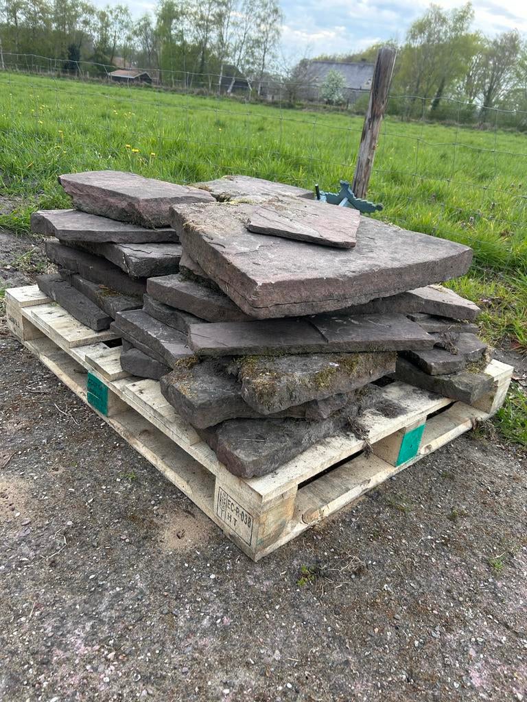 Rustieke flagstones, Tuin en Terras, Tegels en Klinkers, Gebruikt, Terrastegels, Natuursteen, Minder dan 5 m², Ophalen