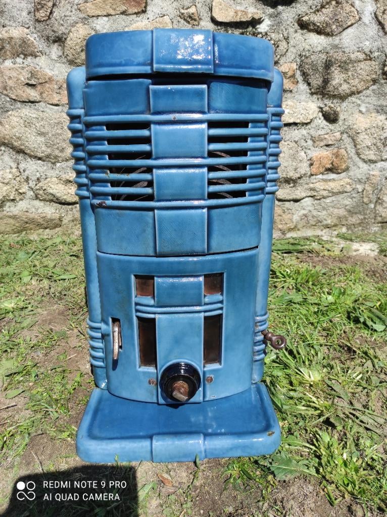 Prachtige antieke franse Deville Art-deco houtkachel, Ophalen, Gebruikt, Houtkachel, Vrijstaand