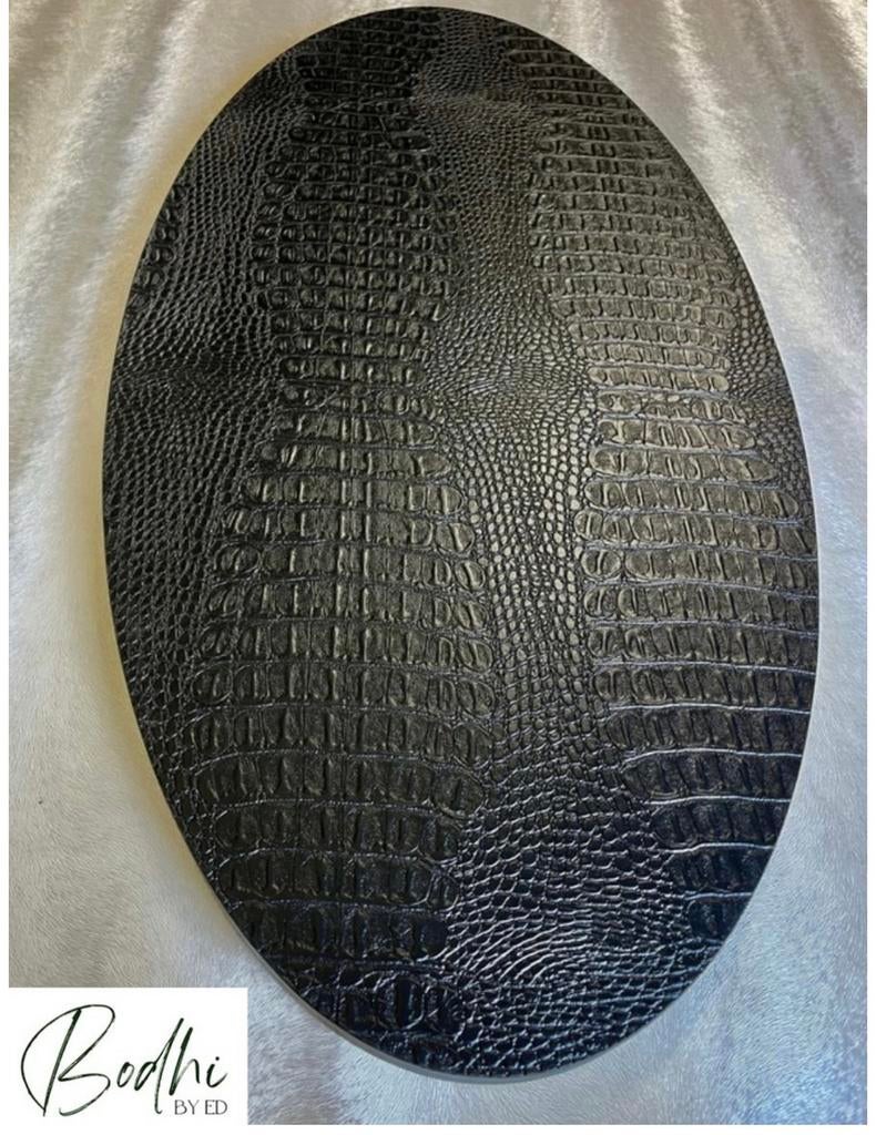 Croco dienblad, Ophalen of Verzenden, Nieuw, Ovaal, Hout