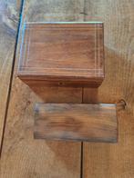 2 antieke mahonie kistjes, Verzenden