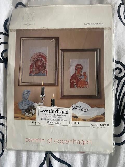 strengen voor borduur patroon 12-0480 moeder met kind permin, Ophalen of Verzenden, Nieuw, Handborduren, Patroon