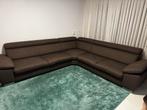 Bruine hoekbank, Huis en Inrichting, Banken | Bankstellen, Ophalen, Gebruikt, 100 tot 125 cm, Hoekbank