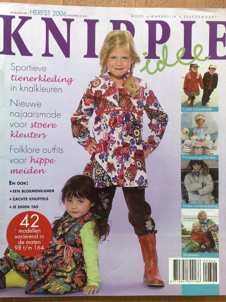 Knippie herfst 2006 , de maten 98 t/m 164 ,o. a. ijskoningen, Hobby en Vrije tijd, Kledingpatronen, Verzenden, Zo goed als nieuw
