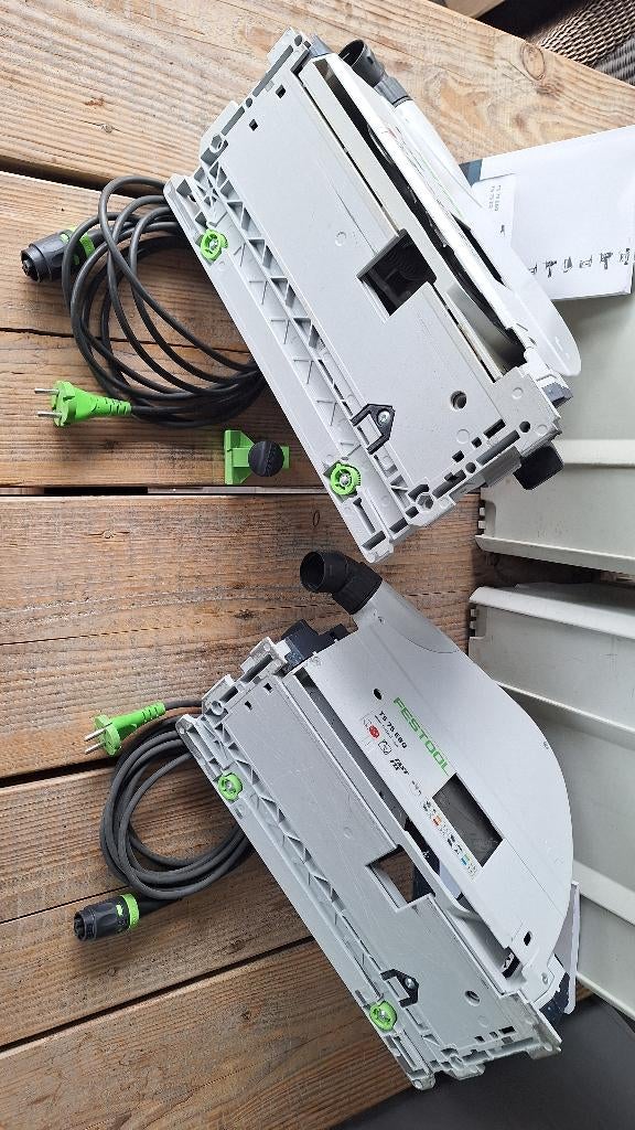 2x Festool TS 75 EBQ invalzaag cirkelzaag zaagmachine, ., Ophalen of Verzenden, Zo goed als nieuw, .
