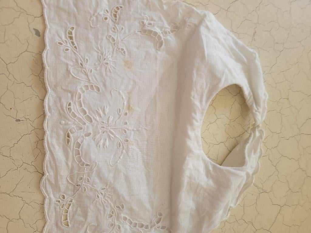 Antiek ragfijn kraagje, slabbertje, Ophalen of Verzenden, Kinderen, Vintage antiek oud