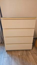 IKEA MALM 4 ladenkast in het wit, Ophalen, 100 tot 150 cm, 50 tot 100 cm, Zo goed als nieuw