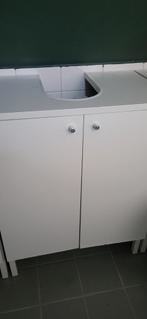 Witte badkamerkastjes met uitsparing voor wastafel, Ophalen, Gebruikt, 100 tot 150 cm, Minder dan 100 cm