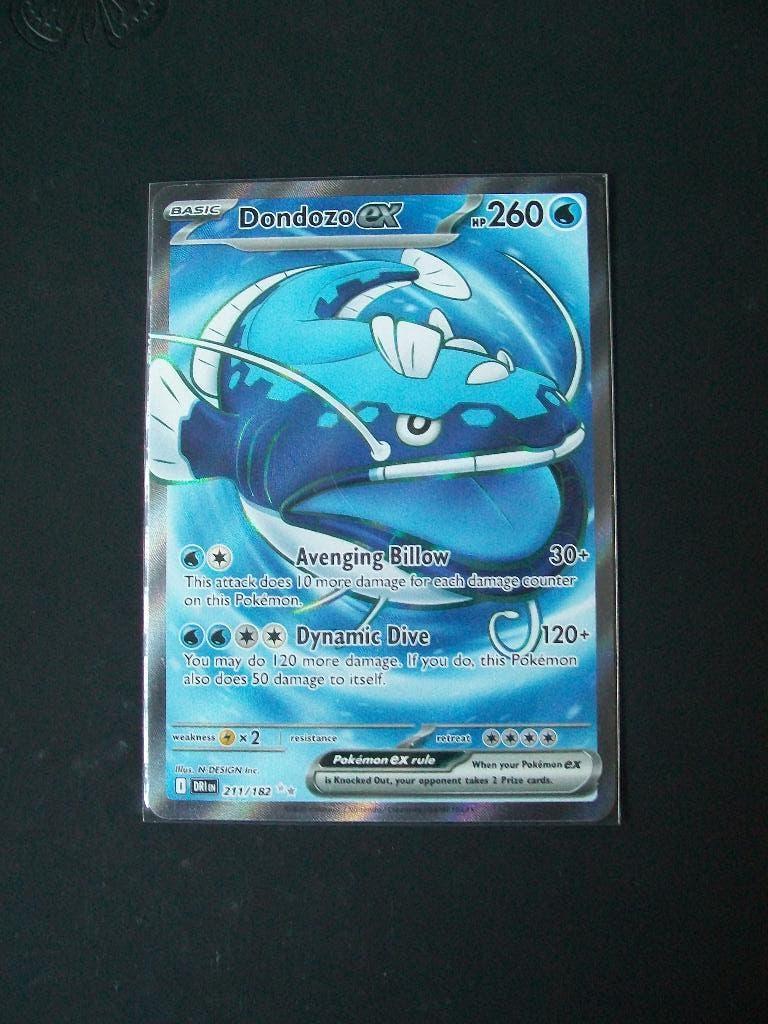 1314: Nieuwe Pokemon Kaart Secret DONDOZO EX HP260 (211/182), Verzenden, Nieuw, Losse kaart, Foil
