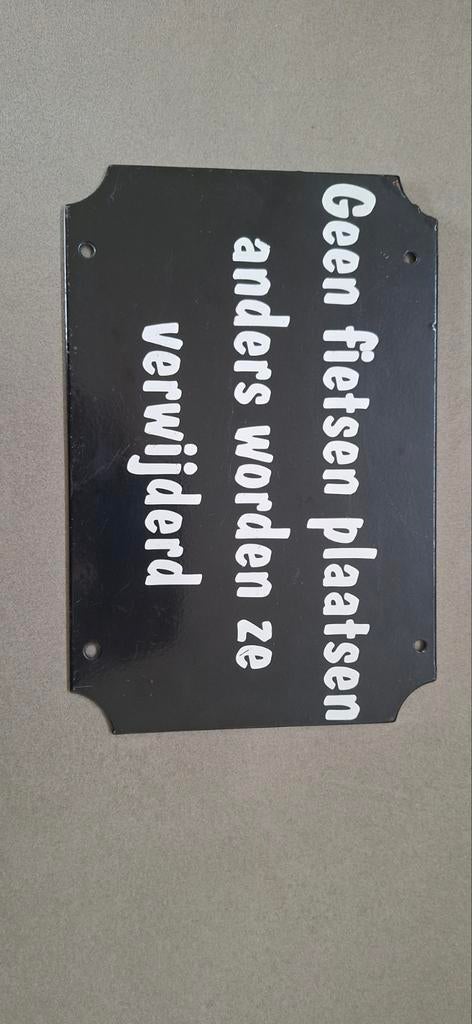 Gietijzeren waarschuwingsbord, Ophalen of Verzenden