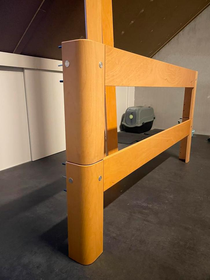 Auping Auronde bedpoten 48cm seniorenhoogte - Beuken, Huis en Inrichting, Slaapkamer | Matrassen en Bedbodems, Gebruikt, Overige maten