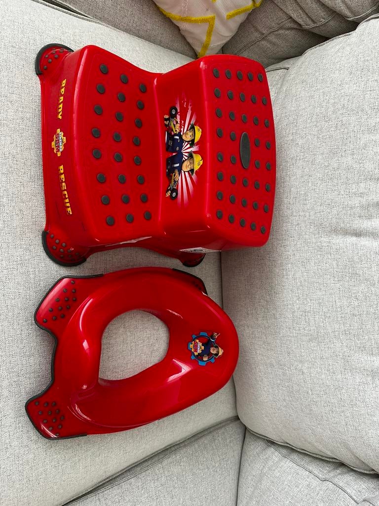 Keeeper Brandweerman Sam Krukje 2 treden en toiletverkleiner, Ophalen of Verzenden, Zo goed als nieuw, Overige typen, Overige merken