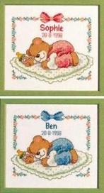Borduurpakket Geboortetegel beertje op kussen 70490, Vervaco, Nieuw, Ophalen of Verzenden, Info@vervaco.nl