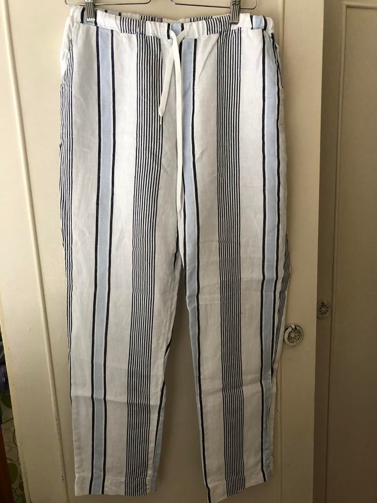 Nukus linnen broek L, Verzenden, Wit, Maat 42/44 (L), Zo goed als nieuw