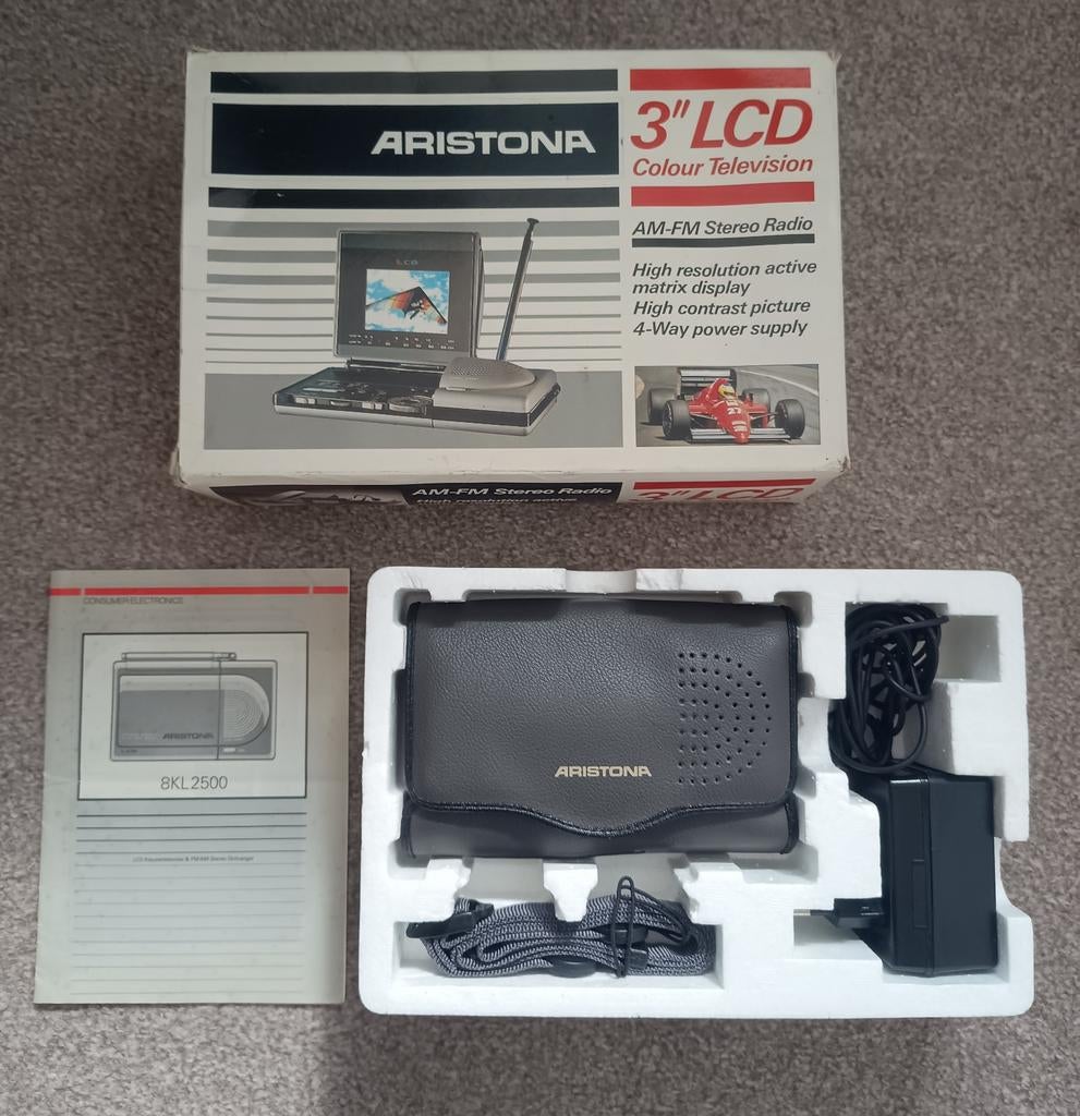 Aristona mini kleuren tv LCD vintage, Ophalen of Verzenden, Zo goed als nieuw