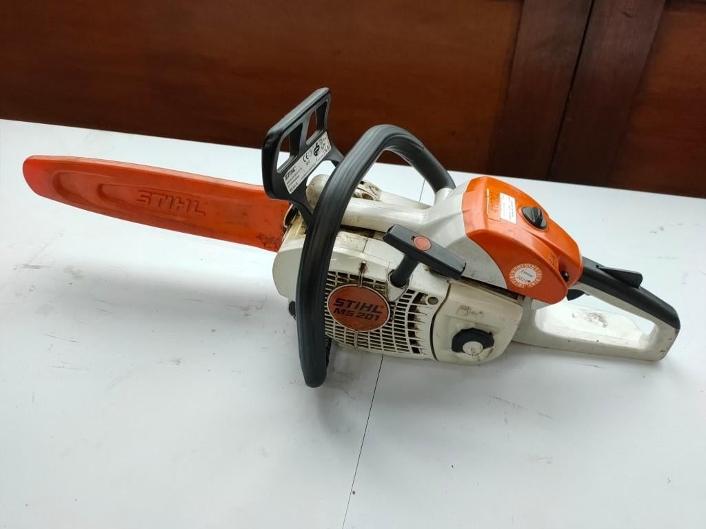 Stihl MS 201/C kettingzaag blad lengte 35 cm bouwjaar 2012, Ophalen, Gebruikt, /, 30 tot 70 mm