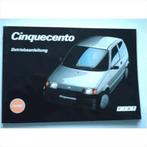 Fiat Cinquecento Instructieboekje 1994 #2 Duits, Ophalen of Verzenden