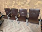 4x arco frame bruin leer, Huis en Inrichting, Stoelen, Ophalen of Verzenden, Zo goed als nieuw, Leer