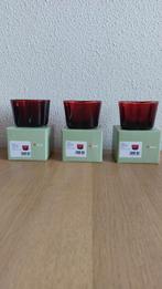 Iittala Waxinelichthouder 60mm Cranberry 3x, Overige materialen, Nieuw, Ophalen of Verzenden, Rood