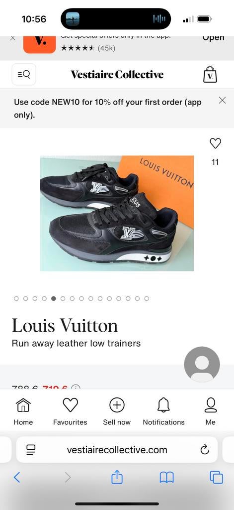 Louis Vuitton Run Away Sneakers, Ophalen of Verzenden, Gedragen, Zwart, Sneakers of Gympen