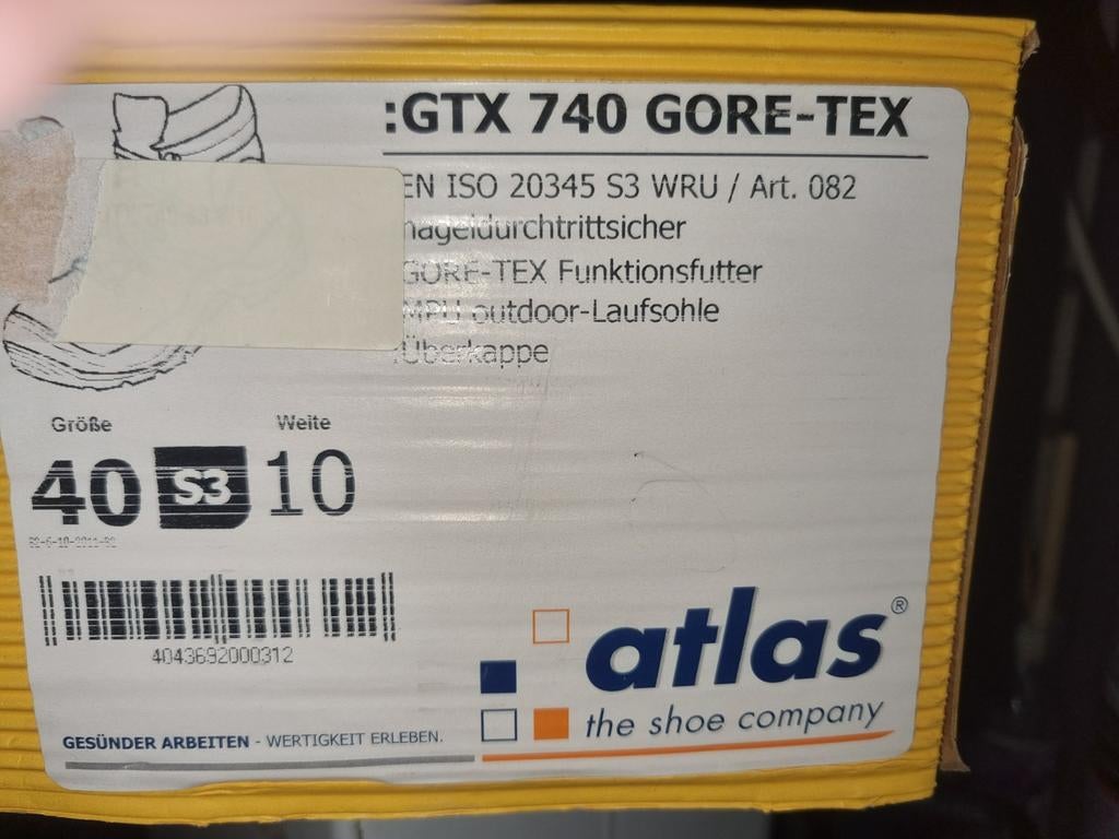 Atlas GTX 740 Gore-Tex Werkschoenen Maat 40, Tuin en Terras, Werkkleding, Gebruikt, Heren, Ophalen of Verzenden, Laarzen