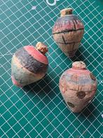 Set van 3 Vintage Houten Tollen, Antiek en Kunst, Ophalen of Verzenden