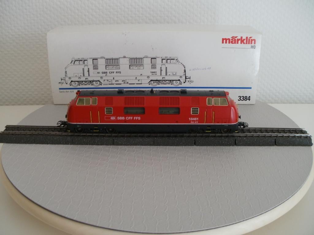 Marklin Ho Diesellokomotief no 3384 v/d SBB digitaal+ovp., Wisselstroom, Locomotief, Ophalen of Verzenden, Zo goed als nieuw