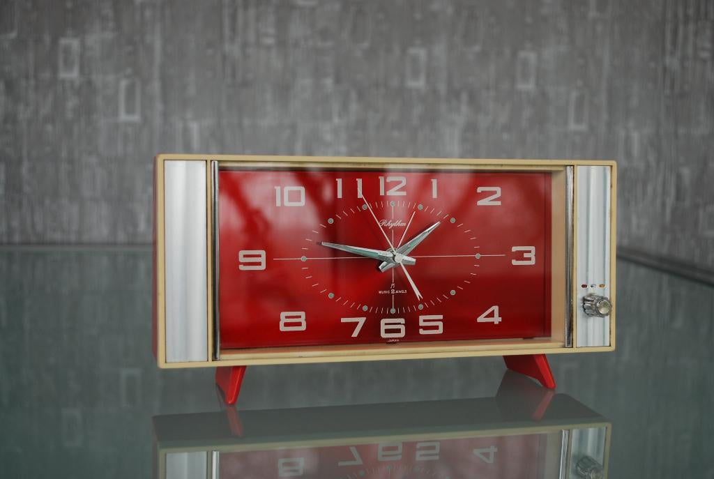 Rhythm 68015 Vintage Space Age retro Muzikale Wekker, Ophalen of Verzenden