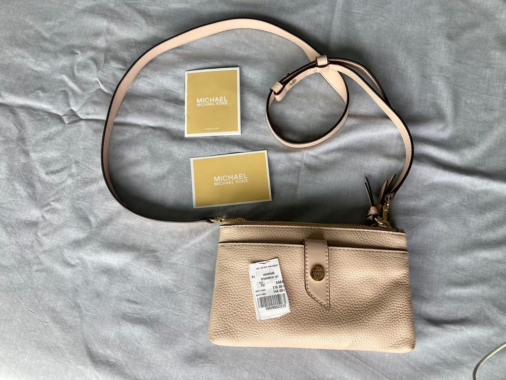 New Michael Kors Shoulder Bag in Soft Pale Rose Leather, Sieraden, Tassen en Uiterlijk, Tassen | Damestassen, Verzenden, Nieuw