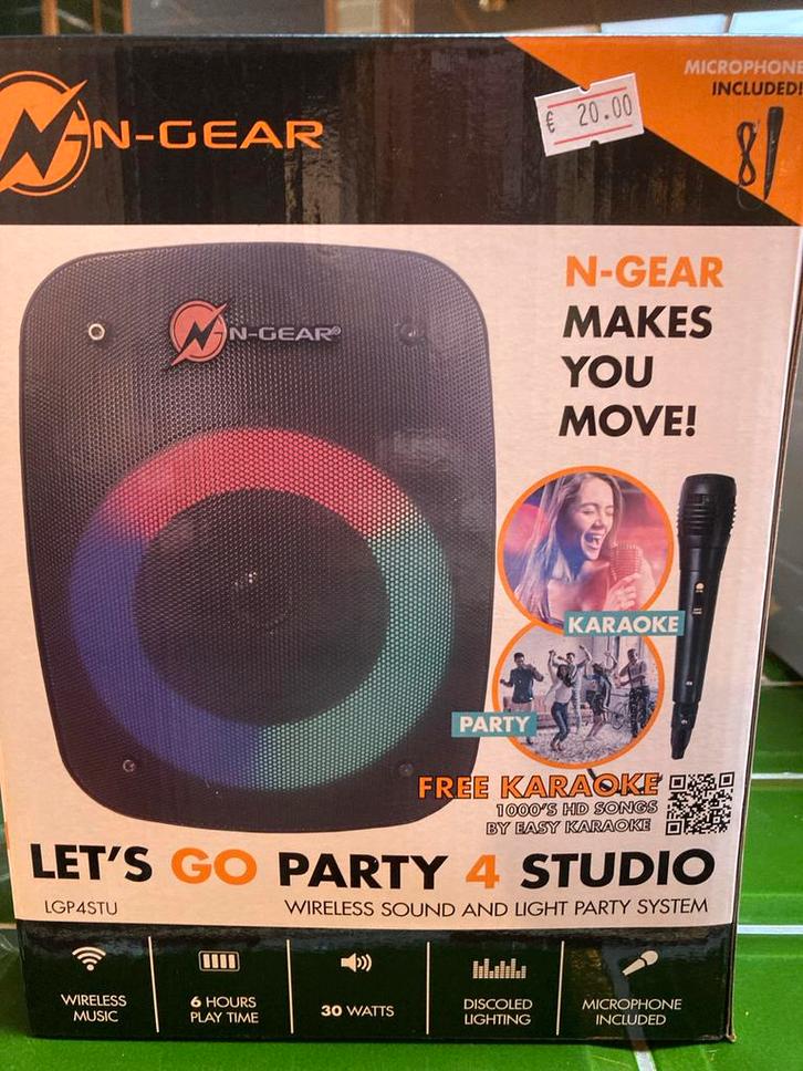 N-Gear Let's Go Party 4 Studio Draadloze Party Speaker, Audio, Tv en Foto, Luidsprekers, Nieuw, Overige typen, Minder dan 60 watt