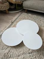 Bijzettafel Hedy Intratuin wit met houten poten, Ophalen, Gebruikt, 50 tot 100 cm, 50 tot 100 cm