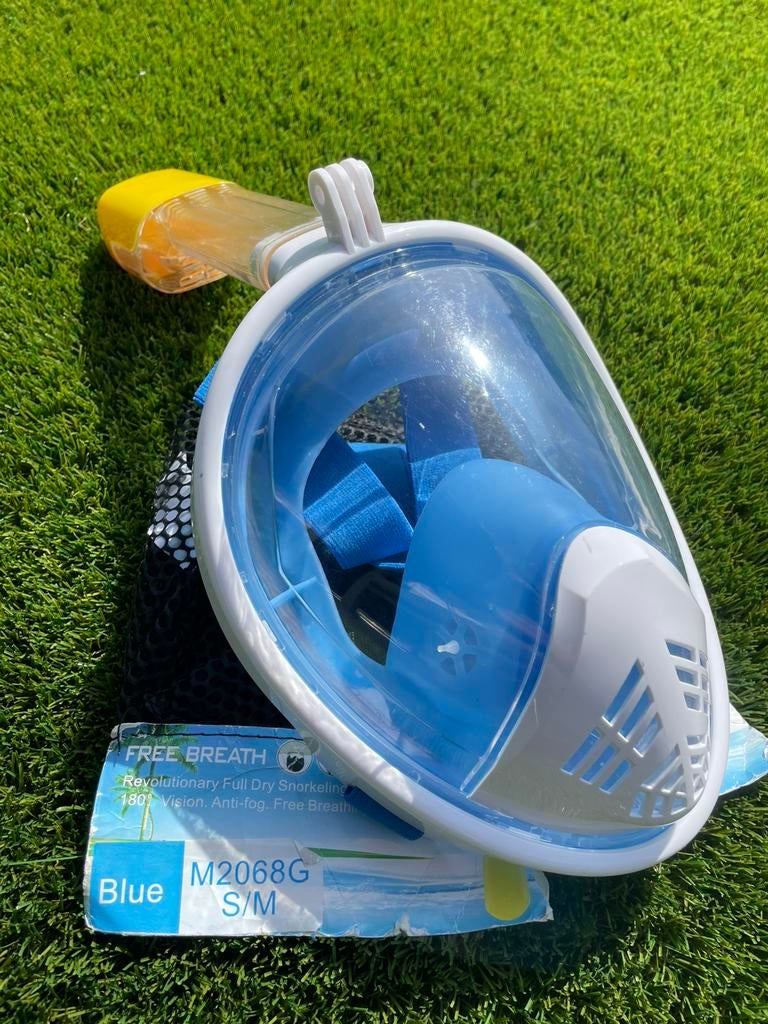 Blauwe snorkel set, Watersport en Boten, Snorkelen, Ophalen of Verzenden, Zo goed als nieuw