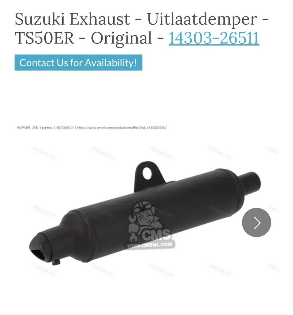Uitlaatdemper suzuki ts50er gezocht!, Ophalen, Zo goed als nieuw, Uitlaat, Overige merken