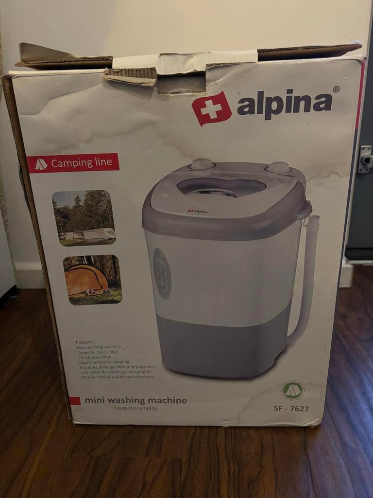Alpina mini wasmachine voor camping, Witgoed en Apparatuur, Minder dan 85 cm, Minder dan 4 kg, Bovenlader, Ophalen of Verzenden