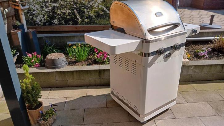 Gas bbq BORETTI BERNINI 2 WIT, Tuin en Terras, Gasbarbecues, Zo goed als nieuw, Ophalen