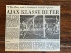 Voetbal krantenartikel FC Den Haag Ajax apr 1978 Schoenaker, Verzamelen, Ophalen of Verzenden, Knipsel(s)