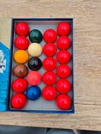 Complete set snookerballen, Sport en Fitness, Biljarten en Poolen, Ophalen of Verzenden, Zo goed als nieuw, Keu of Ballen