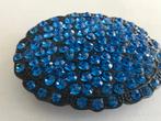 antieke blauw stras broche, Ophalen of Verzenden, Overige materialen, Broche