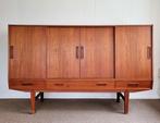 Vintage Deens highboard / dressoir, Ophalen, Zo goed als nieuw, 25 tot 50 cm