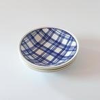 Churchill England lunchborden blauw geruit vintage, Ophalen of Verzenden, Zo goed als nieuw, Overige stijlen, Aardewerk