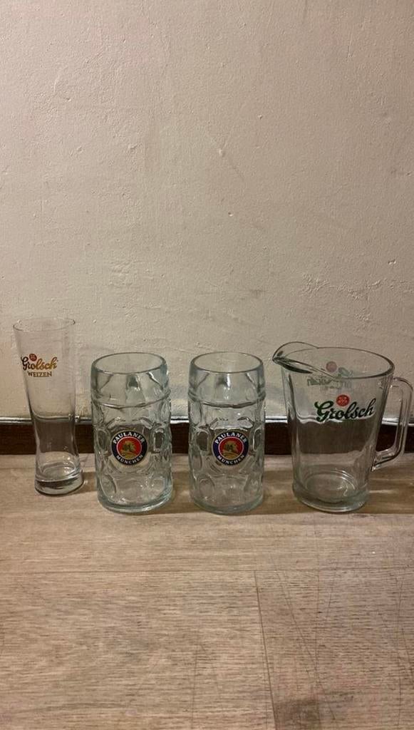 Bierglazen, Verzamelen, Glas en Borrelglaasjes, Zo goed als nieuw, Bierglas, Ophalen