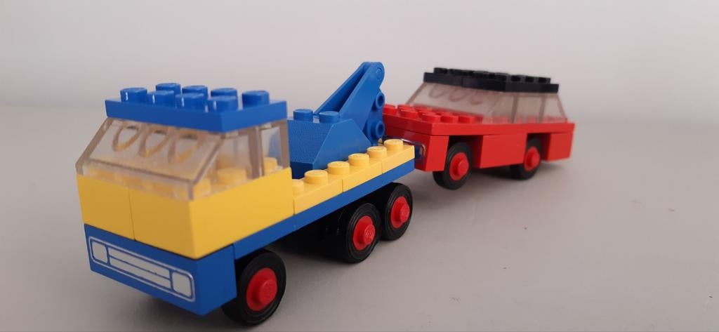 Lego vintage set 651 takelwagen met auto, Gebruikt, Overige thema's, Lego, Ophalen of Verzenden