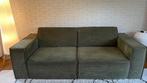 Zo goed als nieuwe 2,5-zits bank in groene ribstof, Ophalen, Driepersoons, 75 tot 100 cm, Zo goed als nieuw